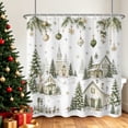 thumbnail image 5 of Tchckioa Christmas Snow Village Shower Curtain,72x72 Inch Waterproof Hooks Bath Curtain for Bathroom, 5 of 6