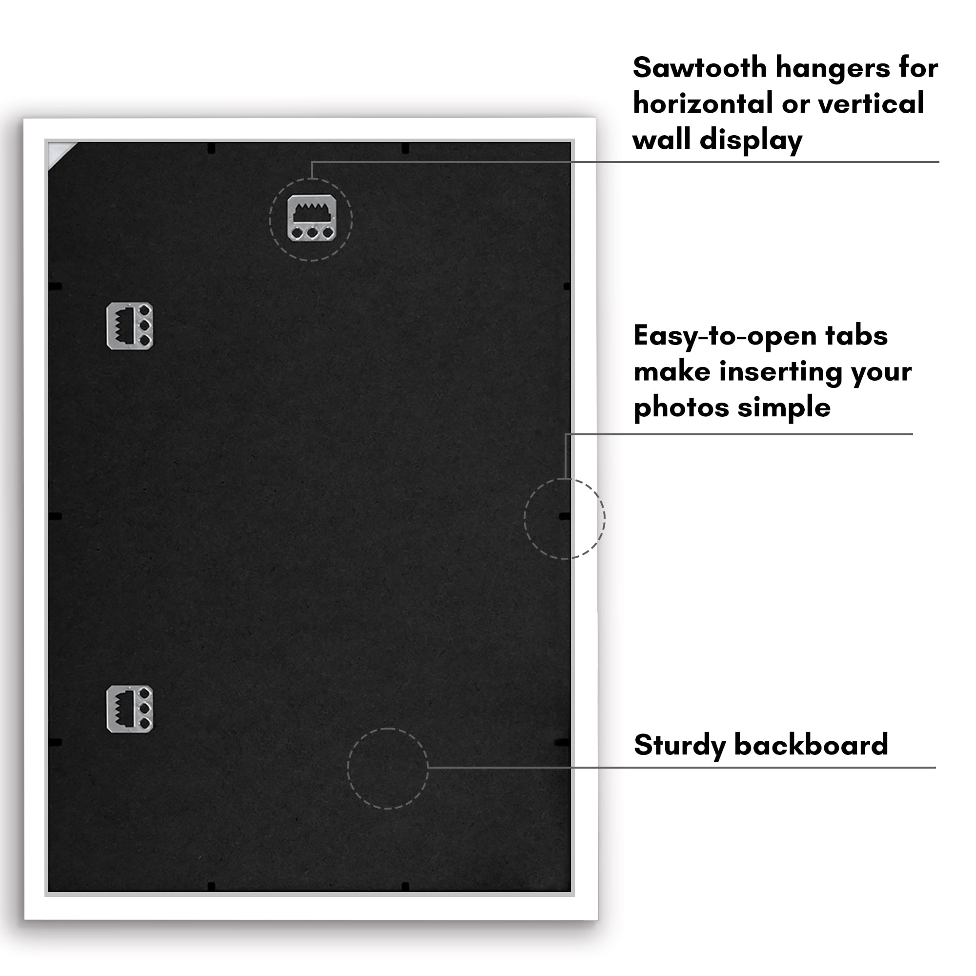 Americanflat A2 16.5x23.4 Picture Frame with Polished Plexiglass Signature Collection Frames Wall Display - White