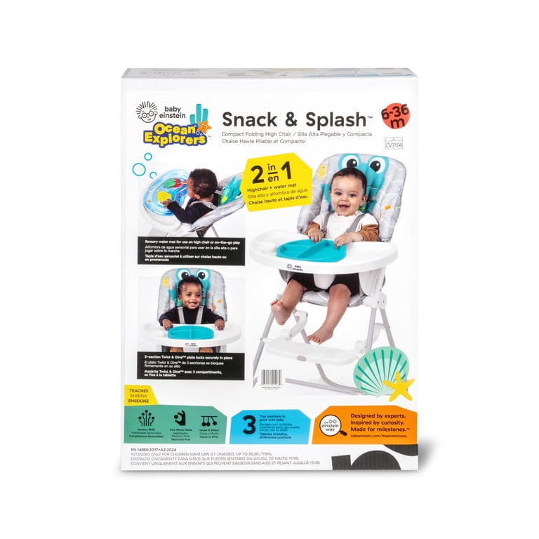 さえちい Baby Einstein, High Chair, Ocean Explorers, Foldable 2-in-1