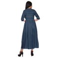 thumbnail image 4 of Moomaya Printed Front Slit A-Line Kurtis For Women Short Sleeve Summer Kurta, 4 of 5