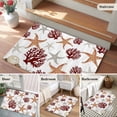thumbnail image 6 of Summer Ocean Washable Small Entryway Area Rugs 2'x3', Grey Starfish Brown Red Coral Marine Life Low Pile Throw Rug Non-Slip Sturdy Edge Binding Carpet for Front Door Floor Room Entry, 6 of 9