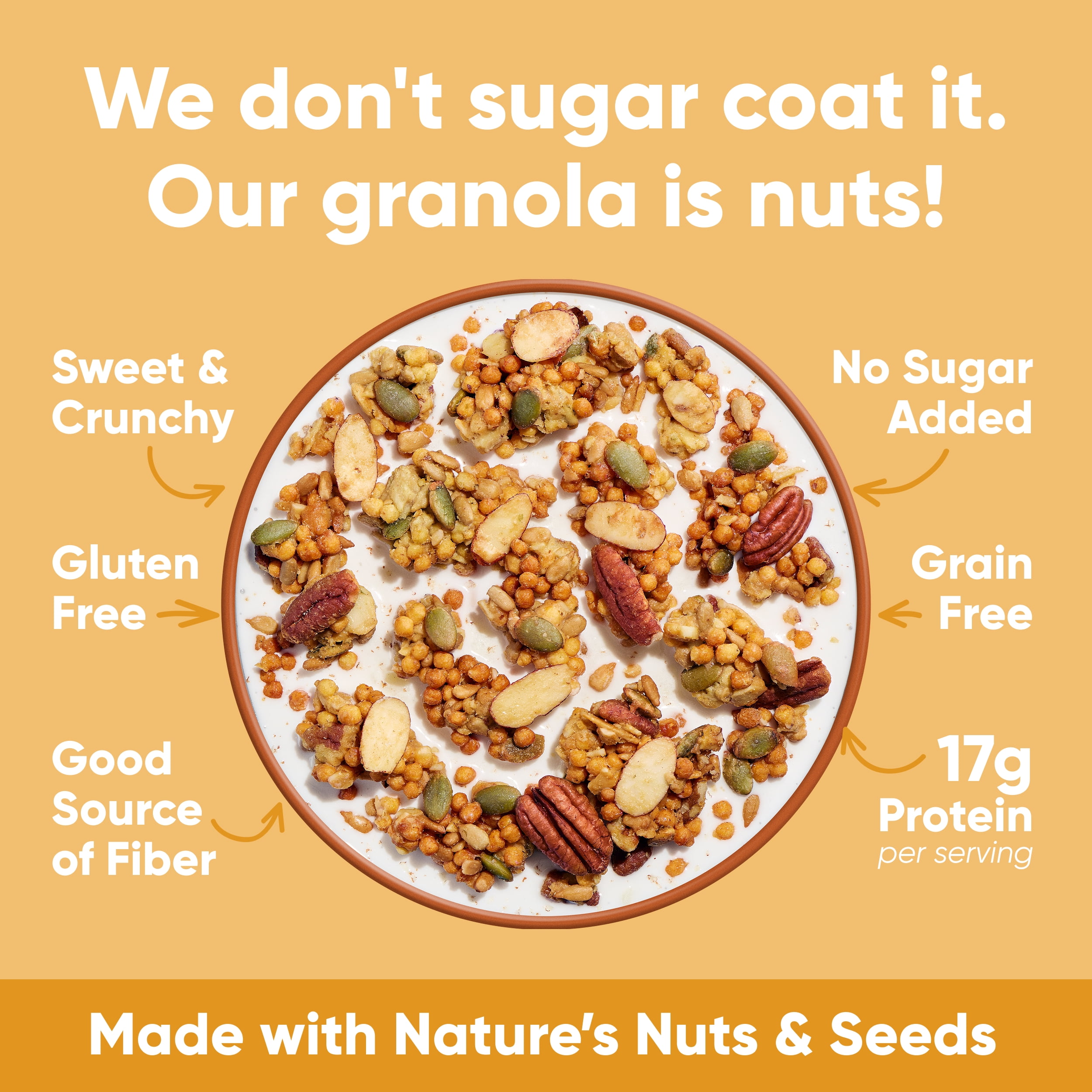 (4 pack) NuTrail 17g Protein Nut Granola Cereal, Almond Butter, No Sugar Added, Keto, Low Carb, Gluten Free, Grain Free, Healthy Breakfast 10 oz. 1 Count