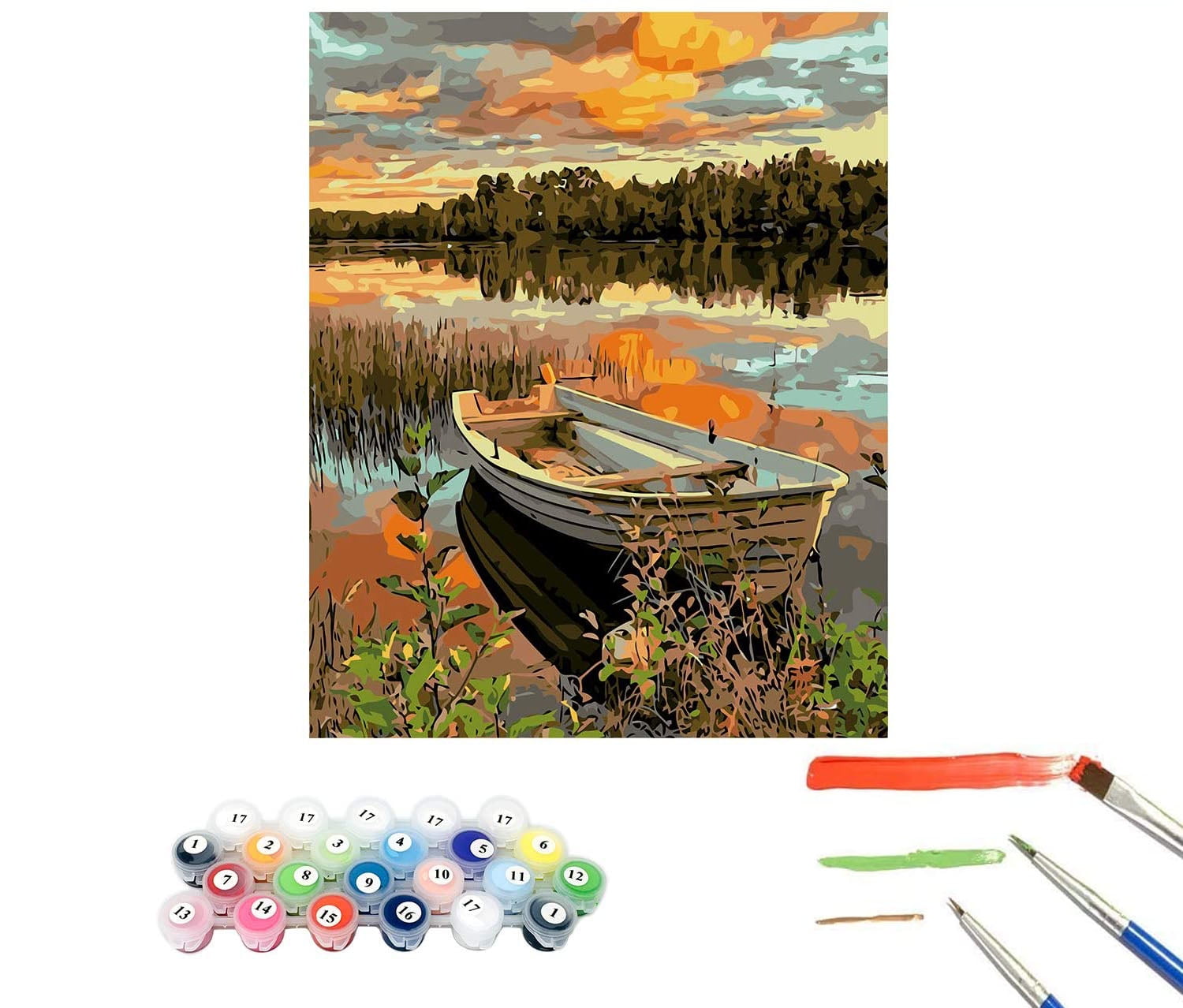 Painting By Numbers For Adults Kits Resort Lake Landscape Picture With  Numbers For Home Decors Without Frame - Temu Austria