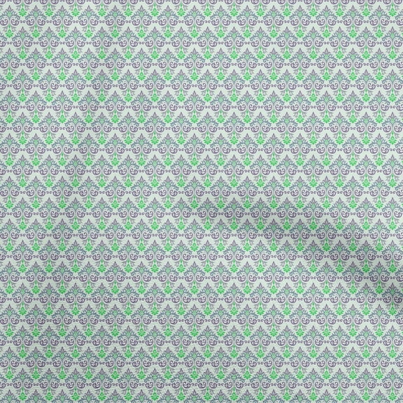 oneOone Polyester Spandex Mint Green Fabric Damask Sewing Material Print Fabric By The Yard 56 Inch Wide