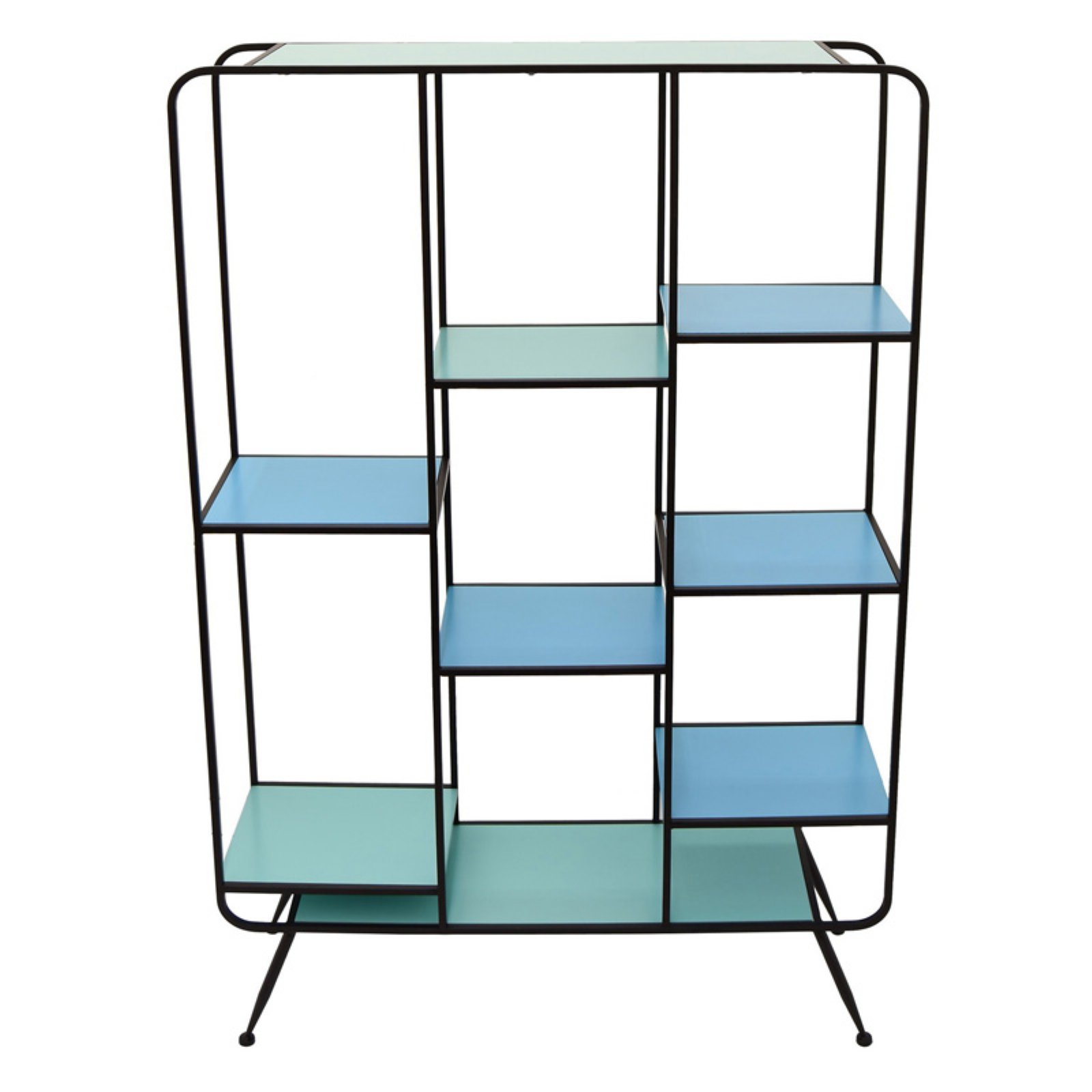 Three Hands Retro Open Staggered Shelf Etagere