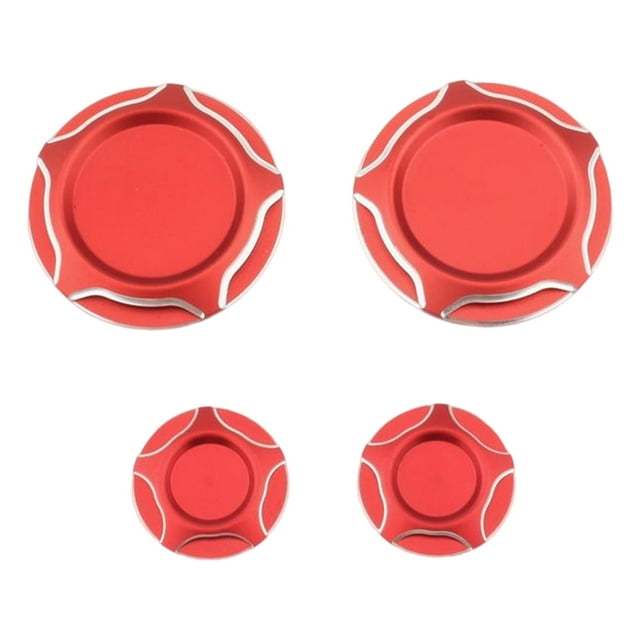S SERENABLE 4 Pcs Capuchon de Trou de Cadre en Aluminium CNC Remplace Pièces Boulons Protecteurs pour Rouge