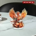 thumbnail image 5 of Rotating acrylic display featuring a stunning fire phoenix on a lotus with intricate details and vibrant colors on a white background, 5 of 8