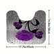 thumbnail image 1 of 1pc Purple Rose Shower Curtain, Waterproof Shower Curtain With 12 Hooks, Non-Slip Bathroom Rug, Toilet U-Shape Mat, Toilet Lid Cover, 1 of 5