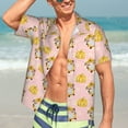 thumbnail image 5 of Yiaed Watercolor Gnomes Print Hawaiian Shirt for Men Short Sleeve Button Down Shirts Beach Shirts for Men-Large, 5 of 5