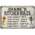 thumbnail image 1 of Diane's Kitchen Rules Chic Sign Vintage Decor 16 x 24 Matte Finish Metal 116240032053, 1 of 1