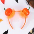 thumbnail image 6 of Funny Pumpkin Hairhoop for Adult Kids Theme Party Costume Headband Day of the Death Headpiece Halloween Props Headwear, 6 of 8