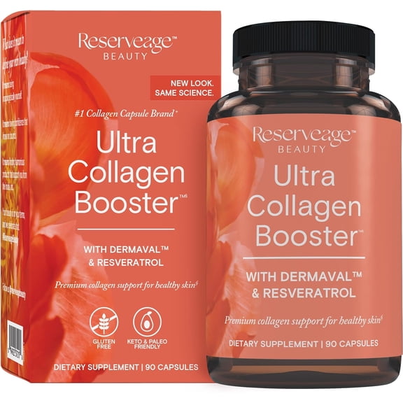 Reserveage, Ultra Collagen Booster, Skin Supplement, Supports Healthy Collagen Production, 90 Capsules