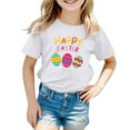 thumbnail image 4 of Easter Shirts for Girls Size 5 Happy Easter T Shirts For Kids Gnomes Shirt Funny Easter Day T Shirt Summer Short Sleeve Crewneck Tee Tops,10-11 Years,Y2-White, 4 of 4