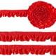 thumbnail image 1 of Cinta de satén con borde fruncido de 10,9 yardas, 1-5/8 pulgadas de ancho, plisada, con flecos y adornos de encaje, cinta de poliéster con borde de encaje decorativo., 1 of 9
