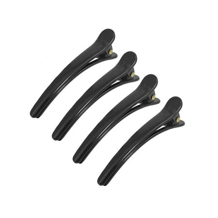 - Ladies Black 4 Pcs Butterfly Pattern Alligator Teeth Bows Hair Clips