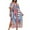 Blue, variant on WTOBBY Women's Floral Cover Up Dress, Colorful Loose Fit Bikini Beach Robe Sun Protective Smock Free Size for Pool Vacation Resort Wear and Swim Cover,Black
