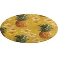 thumbnail image 4 of Lunarable Pineapple Round Small Area Rug, Print Non Slip Washable Floor Mat, Soft Throw Rug for Living Room, Powder Room Entryway, Bathroom, Bedside, 4 of 6