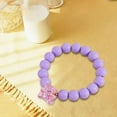 thumbnail image 4 of Pulsera con cuentas Zulema de dibujos animados para niños Violeta, 4 of 8