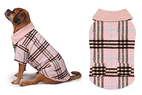 Classic Pink Elements Cuddle Plaid Dog 