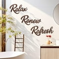thumbnail image 4 of Letrero de madera KOYILTD para decoración de baño, 3 piezas (marrón), 4 of 8