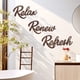 thumbnail image 4 of Letrero de madera KOYILTD para decoración de baño, 3 piezas (marrón), 4 of 8