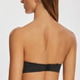 thumbnail image 2 of MELENECA Women's Stay Put Padded Cup with Lift Underwire Push Up Strapless Bras Black 44C, 2 of 5