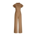 thumbnail image 4 of Strap Jumpsuit Women One Piece Romper Spring Summer Casual Style Solid Color Jumpsuit Female Playsuit Coverall, Summer Gifts for Women | CSEONE,Brown XL, 4 of 6