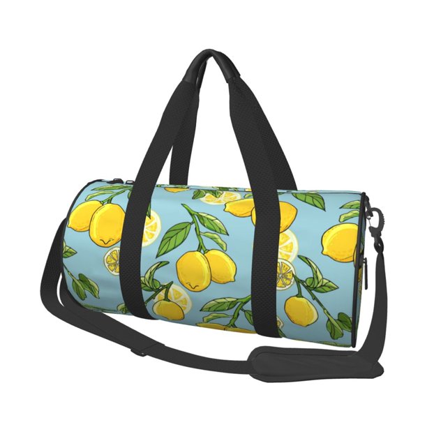 Easygdp Lemon Bolsa de Viaje, Bolsa de Mano, Bolsa de Gimnasio, Bolsa de Equipaje para Viaje