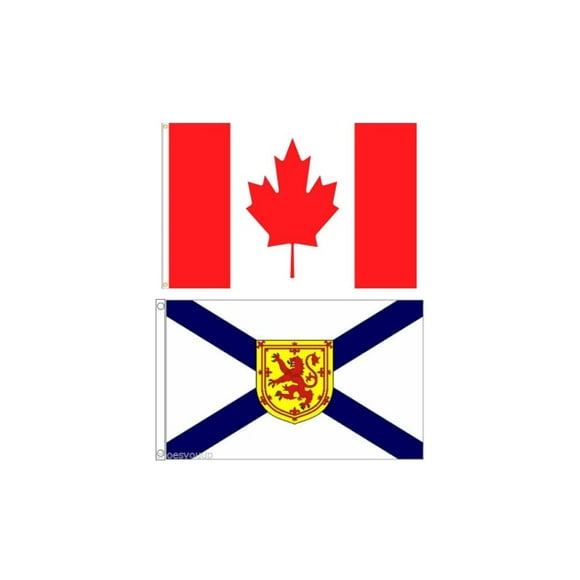 Canada & Nova Scotia Flag Set (2-Pack) (3 by 5 feet)