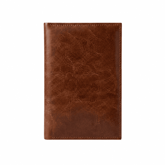 Men's Genuine Leather Passport Cover Travel Wallet with Card Slots ID Window RFID Blocking Passport Holder Brown
