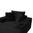thumbnail image 5 of 52.4" Boneless Chaise Lounge Chair Indoor-Oversized Cloud-Like Cozy Comfy Modular 3-In-1 Sofa Bed for Reading, Living Room& Bedroom Corduroy Couch Sleeper (Black), 5 of 11