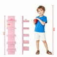 thumbnail image 4 of 5 Tier Wall Shelf Unit, Pink Wall Shelf, Multifunctional Display Floating Shelf, Bedroom and Home Decor Organizer, 4 of 8
