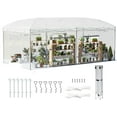 thumbnail image 6 of Jocisland 19.2×9.7×8.5 ft Upgraded Pop-up Greenhouses for Outdoors Indoor with Adjustable Reinforced Frame, Portable Walk in Greenhouse, White, 6 of 9