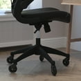 thumbnail image 4 of Flash Furniture Kelista Desk Chair with Transparent Roller Wheels | Swivel Chair with Kelista Mid-Back Black Mesh and LeatherSoft Seat for Home Office and Desk, 4 of 9