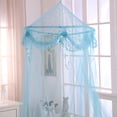 thumbnail image 2 of Kids Buttons and Bows Collapsible Hoop Sheer Mosquito Net Bed Canopy, 2 of 2