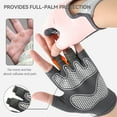 thumbnail image 6 of Ueasy Workout Gloves with Excellent Grip Non Slip Weight Lifting Gym Gloves with Shock Absorption for Hand Protection for Men Women Weightlifting Cycling Pull ups Climbing, 6 of 6