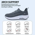 thumbnail image 5 of JOYFON Arch Support Womens Walking Shoes Orthotic Athletic Sneakers for Plantar Fasciitis Foot Pain Relief Tennis Shoes Grey Size 6, 5 of 6