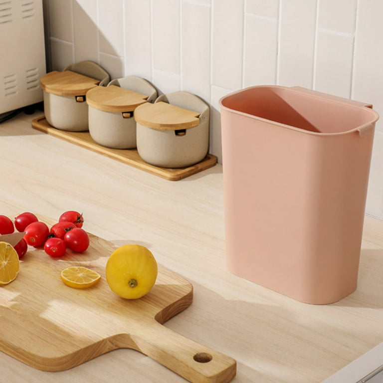 Plastic Hanging Kitchen Trash Can, Cabinet Garbage Bowl Holder Trash  Containers, Small Wall-mounted Kitchen Garbage Bin Trash Basket, For  Collecting Food Scraps And Compost From Counter, For  Cabinet/door/car/office/bedroom/bathroom - Temu