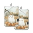 thumbnail image 7 of Yayeee Pot Holders Kitchen Heat Resistant with Pocket 7"x9.8" Cotton Oven Cooking Hot Pads, Cute Halloween Pumpkins, 7 of 7