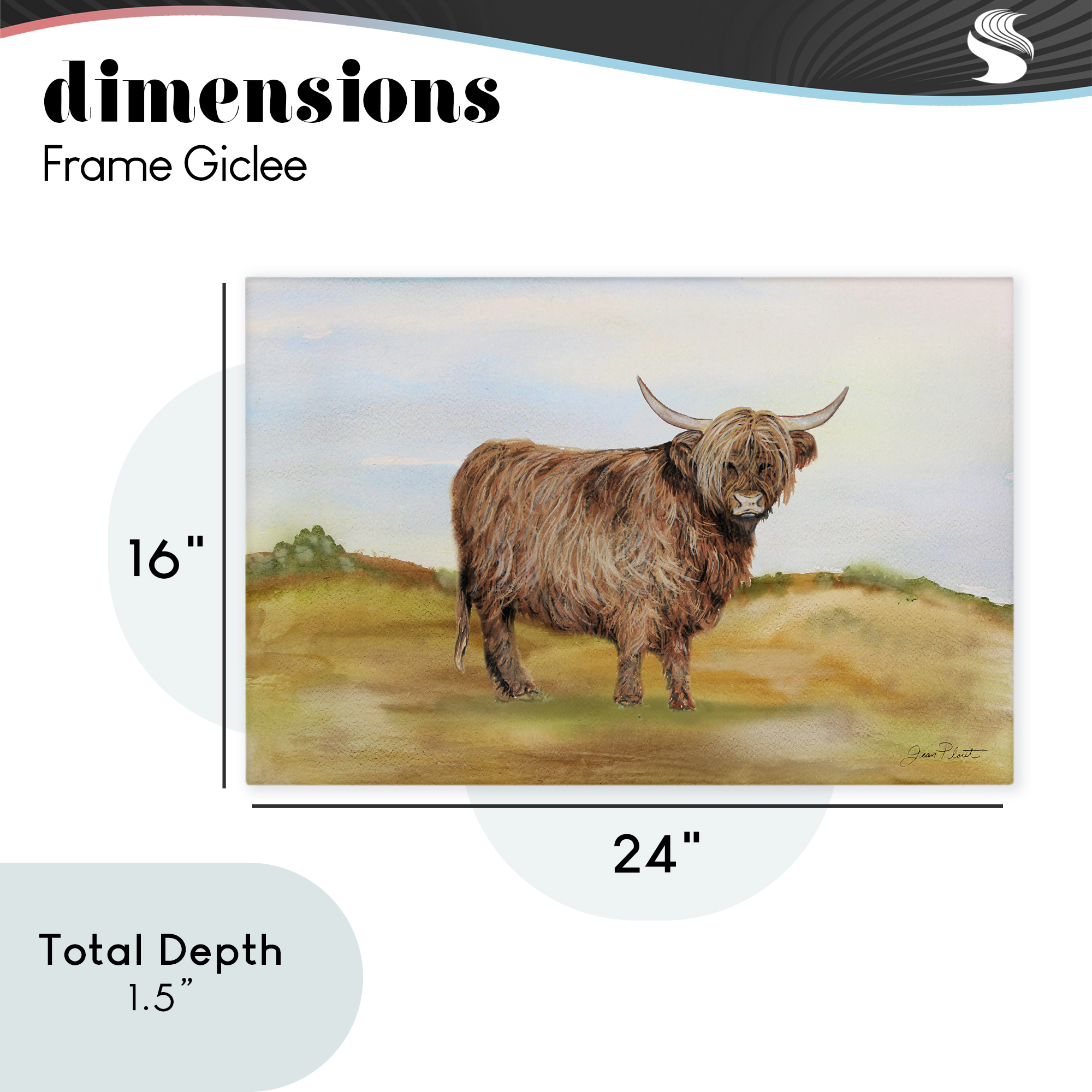 Farm Animal In Pasture Canvas Wall Art, design by Jean Plout