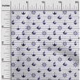 thumbnail image 2 of oneOone Polyester Spandex Purple Fabric Nautical Boat Anchors Quilting Supplies Print Sewing Fabric By The Yard 56 Inch Wide, 2 of 4