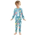 thumbnail image 6 of FORMRS Toddler Unisex Long Sleeve Top and Pants Pajama Set 2-Piece Sleepwear, Sizes 18M-8Y, Blue Easter Bunny, 6 of 6