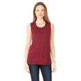 thumbnail image 1 of Bella Canvas Womens Flowy Scoop Blended Muscle Tank, M, Maroon, 1 of 3
