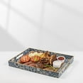 thumbnail image 6 of 2 Pcs Serving Tray with Handles Bohemian Decorative Tray Large Ottoman Trays for Living Room Blue Coffee Table Trays for Breakfast, 6 of 7