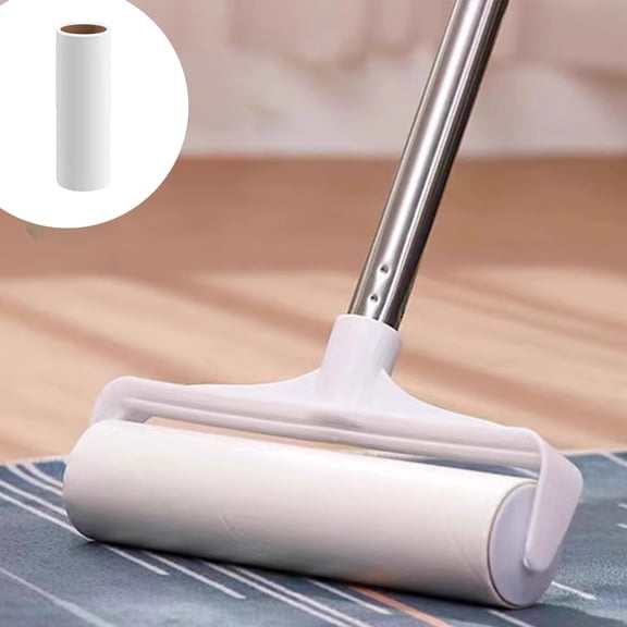 Gallickan Roller Sticky Pet Hair, Long Handle Sticky Mop with Handle Roller, Lint Rollers Pet Hair Extra Sticky Floor, Cat Dog Hair Remover Laundry Clothes Carpet Furniture