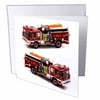 Fire Truck 6 Greeting Cards with envelopes gc-527-1