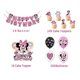 thumbnail image 5 of Juego de decoración para tarta con globos y pancarta para fiesta de cumpleaños de niñas de Minnie, 5 of 5