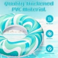 thumbnail image 3 of Large Swim Ring 39.37 Inches Pool Inner Tubes Water Ripple Print Ring Pool Float Green Blue White Float Swimming Water Tube for Adults Summer Beach Party Supplies, 3 of 10