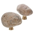 thumbnail image 7 of LOLIPPYY 2-Pack Cabinet Handles with Natural Stone Drawer Knobs and Brass Base - Unique Irregular Rock Pulls for Rustic Furniture Decoration, 7 of 7