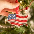 thumbnail image 3 of Vintage Antique Pewter USA Glitter America Patriotic Unique Personalized Christmas Tree Ornament, 3 of 9